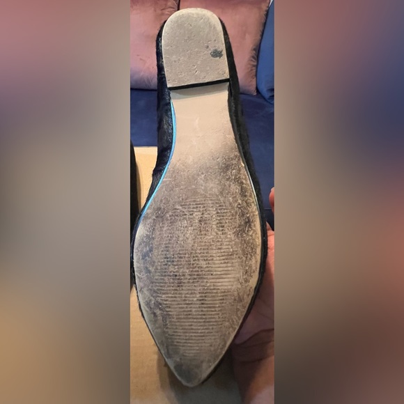 Black Pointed Toe Flats with PomPom Embellishment-Wendy Williams (HSN Exclusive) - Picture 7 of 8